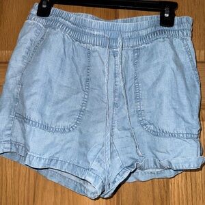 Light Blue Denim Women Shorts